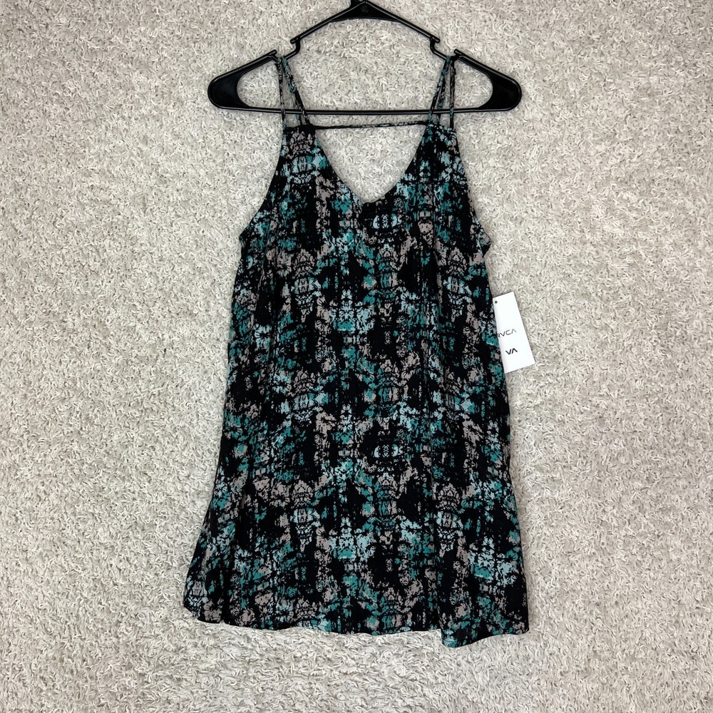 RVCA VA Rayon Thrilled Strappy Cutout Sleeveless Dress Womens Small Surf Beach